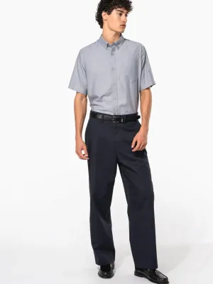 Men's short-sleeved Oxford shirt
