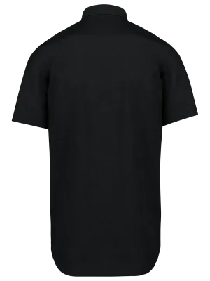 Men's short-sleeved Oxford shirt – Black