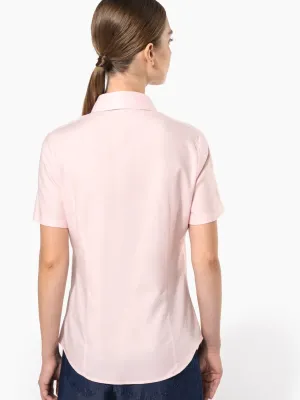 Camisa Oxford de manga corta de mujer