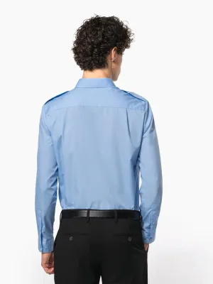 Chemise pilote manches longues homme