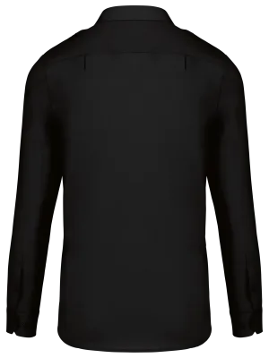 Chemise pilote manches longues homme – Black