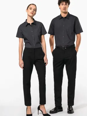 Chemise popeline manches courtes femme