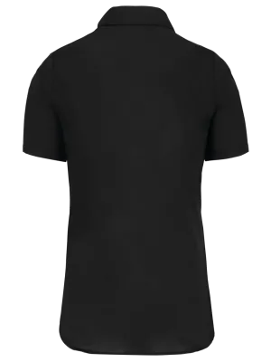 Chemise popeline manches courtes femme – Black