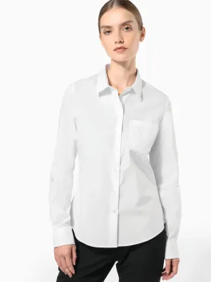 Ladies' long-sleeved cotton poplin shirt
