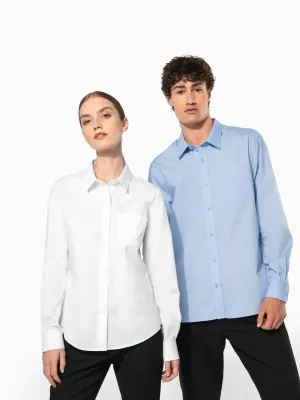 Ladies' long-sleeved cotton poplin shirt