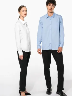 Ladies' long-sleeved cotton poplin shirt