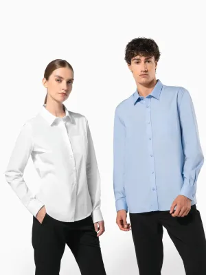 Ladies' long-sleeved cotton poplin shirt