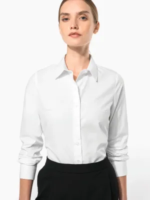 Chemise popeline manches longues femme