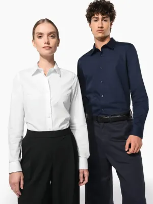 Chemise popeline manches longues femme