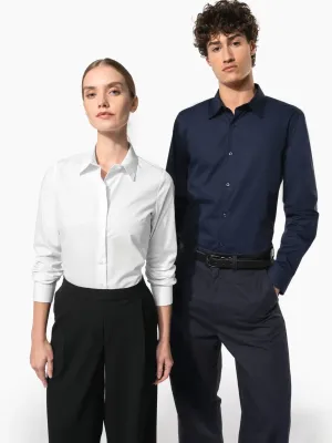 Chemise popeline manches longues femme
