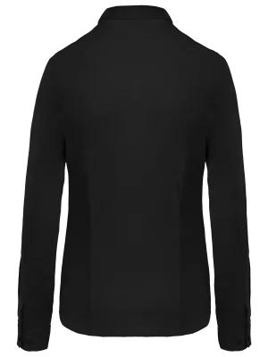 Chemise popeline manches longues femme – Black
