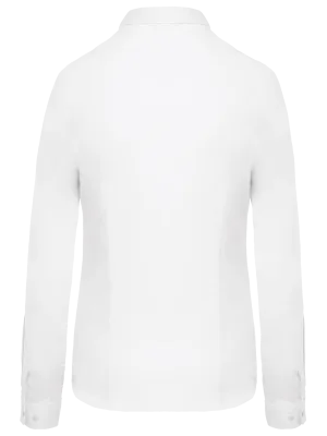 Chemise popeline manches longues femme – White