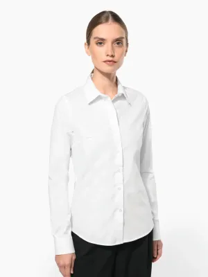 Chemise popeline manches longues femme