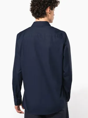 Men’s long-sleeved cotton poplin shirt