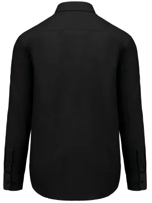 Men's easy-care polycotton poplin shirt – Black