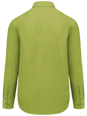 Men's easy-care polycotton poplin shirt – Burnt Lime