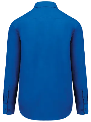 Men's easy-care polycotton poplin shirt – Light Royal Blue