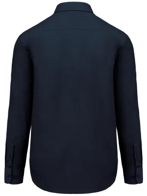 Men's easy-care polycotton poplin shirt – Navy