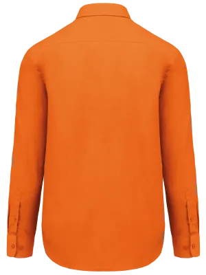 Men's easy-care polycotton poplin shirt – Orange