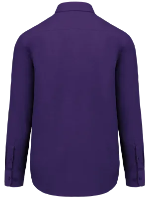Men's easy-care polycotton poplin shirt – Purple
