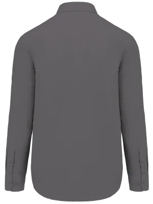 Men's easy-care polycotton poplin shirt – Urban Grey