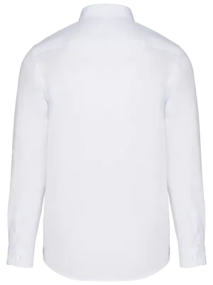Men's easy-care polycotton poplin shirt – White