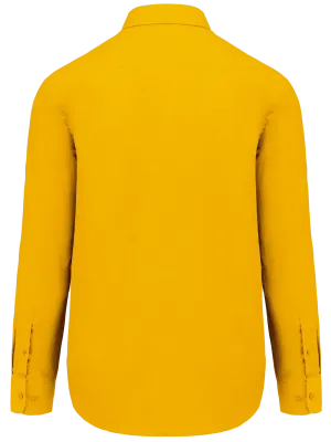Men's easy-care polycotton poplin shirt – Yellow