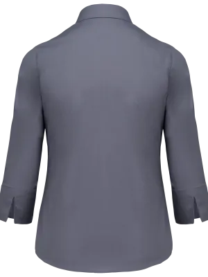 Chemise popeline polycoton manches 3/4 entretien facile femme – Urban Grey