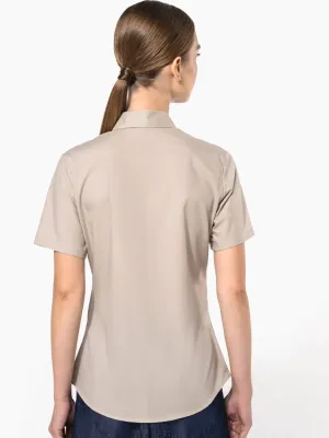 Ladies’ easy-care short sleeve polycotton poplin shirt
