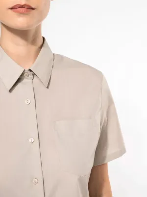 Ladies’ easy-care short sleeve polycotton poplin shirt