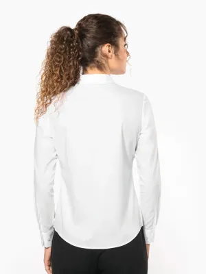 Ladies' poplin easy care polycotton shirt
