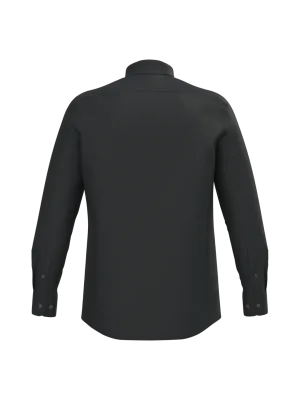 Men’s poplin easy care polycotton shirt – Black