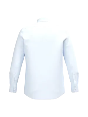 Men’s poplin easy care polycotton shirt – White