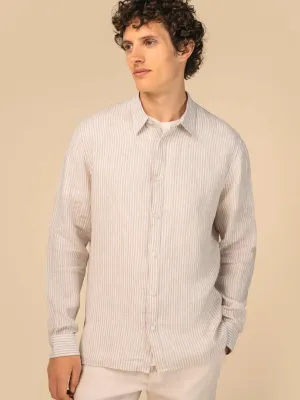 Men's striped linen shirt