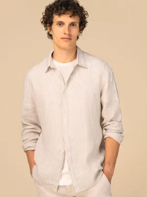 Men's striped linen shirt