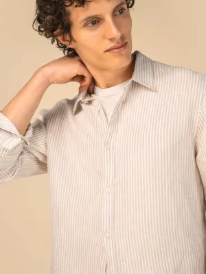 Men's striped linen shirt