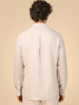Men's striped linen shirt