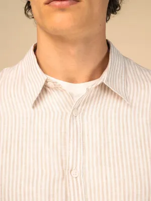 Men's striped linen shirt