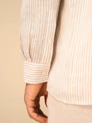 Men's striped linen shirt
