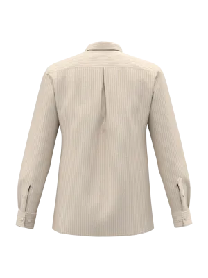 Men's striped linen shirt – Ivory / Wet Sand Stripes