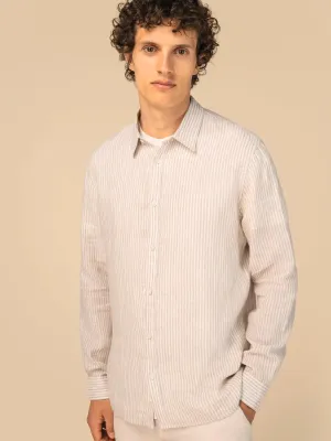 Men's striped linen shirt