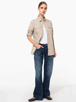 Ladies' long sleeved safari shirt