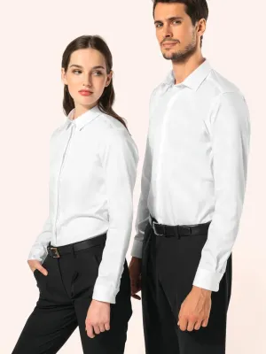 Ladies' long-sleeved twill shirt