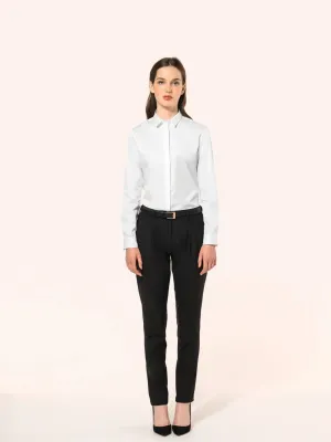 Ladies' long-sleeved twill shirt