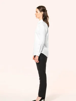 Ladies' long-sleeved twill shirt