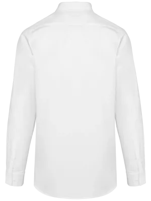 Ladies' long-sleeved twill shirt – White