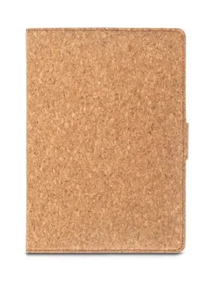 FIELDING. Carpeta A5 de corcho y poliéster reciclado (100% rPET) con bloc de notas extraíble
