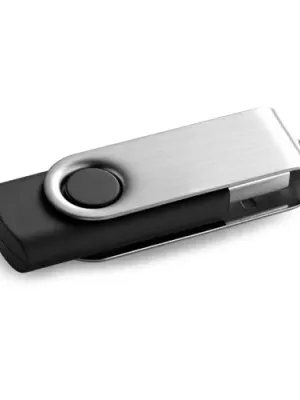 CLAUDIUS 4GB. Clé USB 4GB avec attache en métal – Noir