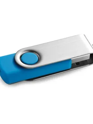 CLAUDIUS 8GB. Clé USB 8GB avec attache en métal – Bleu clair