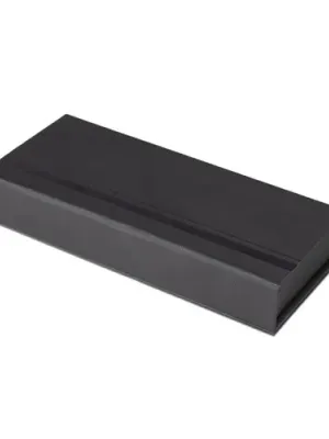 SARAMAGO. Set premium compuesto por 1 bolígrafo y 1 roller en cobre y acero inoxidable, con tinta azul